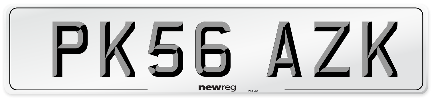PK56 AZK Number Plate from New Reg